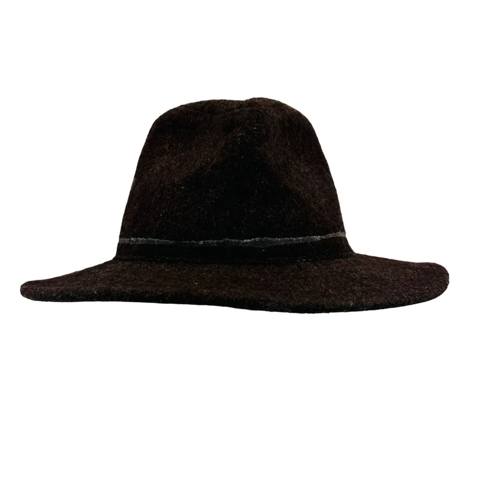 Stetson Wool Blend Fedora Safari Hat Brown‎ Felt Medium Outdoor Adventure Mens M